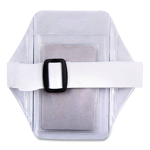 SICURIX Armband Badge Holder, Vertical, 3.5 x 2.5, White (BAU66891)