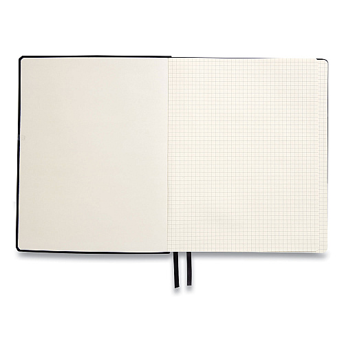TRU RED Flexible-Cover Business Journal, 1-Subject, Quadrille Rule, Black Cover, (128) 10 x 8 Sheets (24377316)