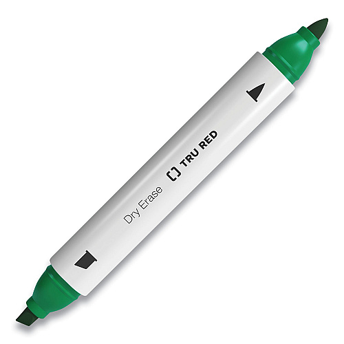TRU RED Dry Erase Marker, Tank-Style Twin-Tip, Fine/Medium Bullet/Chisel Tips, Assorted Colors, 4/Pack (24417744)