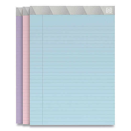 TRU RED Notepads, Wide/Legal Rule, 50 Assorted Pastel-Color 8.5 x 11.75 Sheets, 6/Pack (24419933)