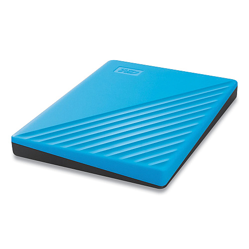 WD MY PASSPORT External Hard Drive, 2 TB, USB 3.2, Sky Blue (BYVG0020BBL)