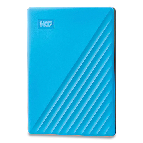 WD MY PASSPORT External Hard Drive, 2 TB, USB 3.2, Sky Blue (BYVG0020BBL)