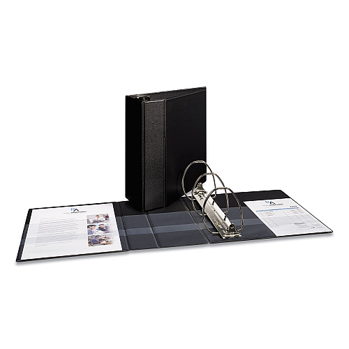 Avery Durable View Binder with DuraHinge and EZD Rings, 3 Rings, 5" Capacity, 11 x 8.5, Black, (9900) (09900)