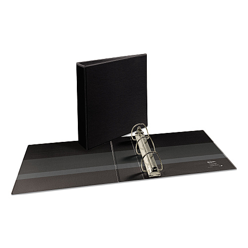 Avery Durable View Binder with DuraHinge and EZD Rings, 3 Rings, 2" Capacity, 11 x 8.5, Black, (9500) (09500)