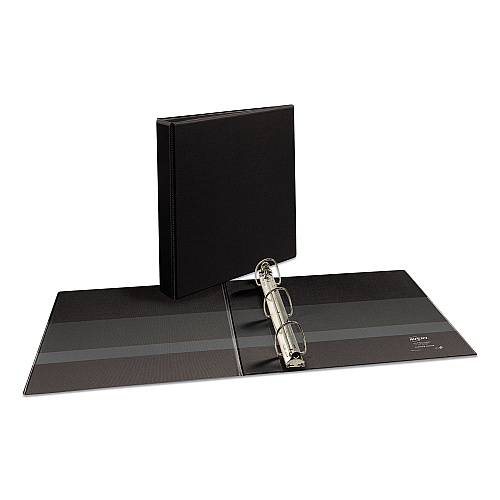 Avery Durable View Binder with DuraHinge and EZD Rings, 3 Rings, 1.5" Capacity, 11 x 8.5, Black, (9400) (09400)