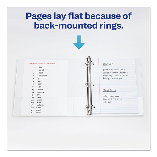 Avery Durable View Binder with DuraHinge and EZD Rings, 3 Rings, 2" Capacity, 11 x 8.5, White, (9501) (09501)