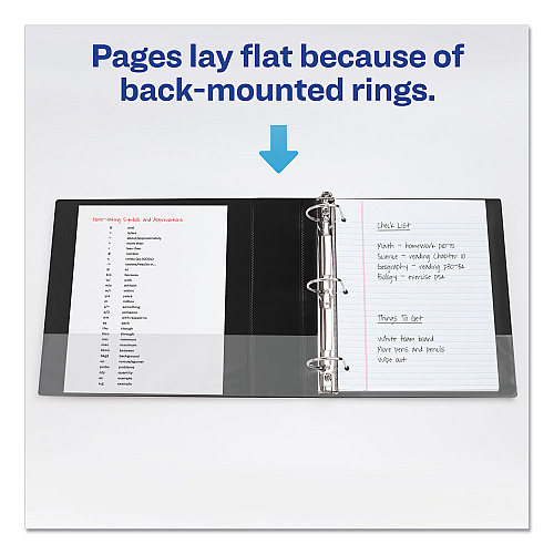 Avery Durable View Binder with DuraHinge and Slant Rings, 3 Rings, 2" Capacity, 11 x 8.5, Black (17031)