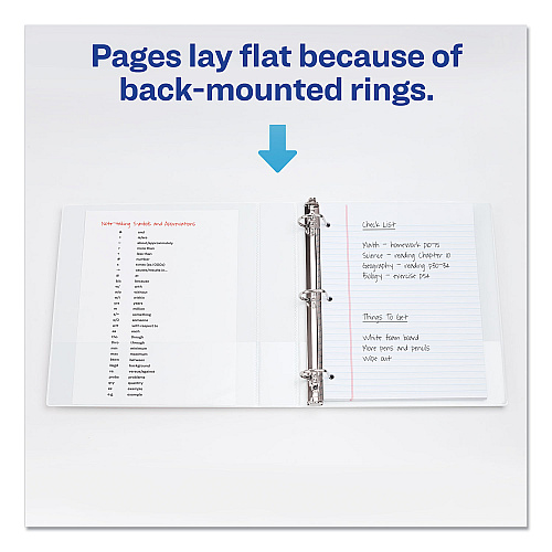 Avery Durable View Binder with DuraHinge and EZD Rings, 3 Rings, 1.5" Capacity, 11 x 8.5, White, (9401) (09401)