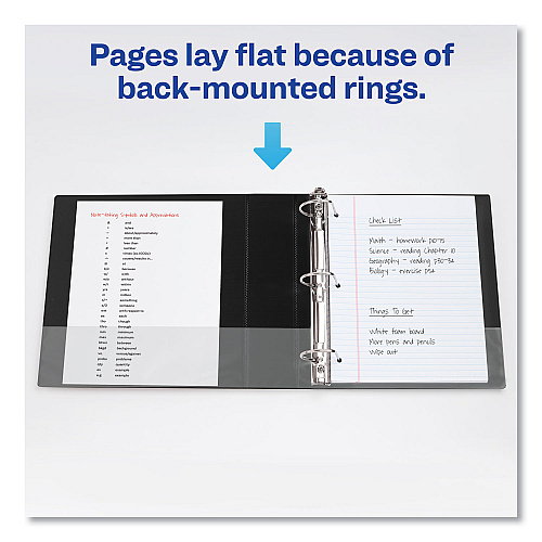 Avery Durable Non-View Binder with DuraHinge and Slant Rings, 3 Rings, 2" Capacity, 11 x 8.5, Blue (27551)