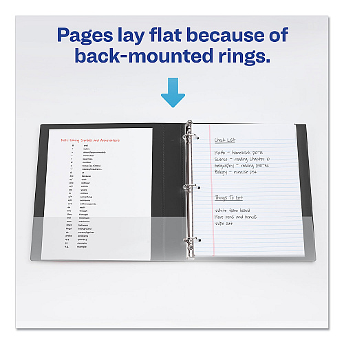 Avery Durable Non-View Binder with DuraHinge and EZD Rings, 3 Rings, 5" Capacity, 11 x 8.5, Black, (8901) (08901)