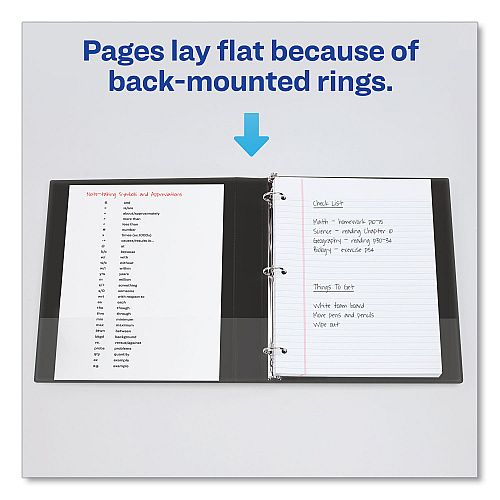 Avery Economy Non-View Binder with Round Rings, 3 Rings, 1" Capacity, 11 x 8.5, Blue, (3300) (03300)