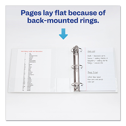 Avery Economy View Binder with Round Rings , 3 Rings, 1.5" Capacity, 11 x 8.5, White, (5726) (05726)
