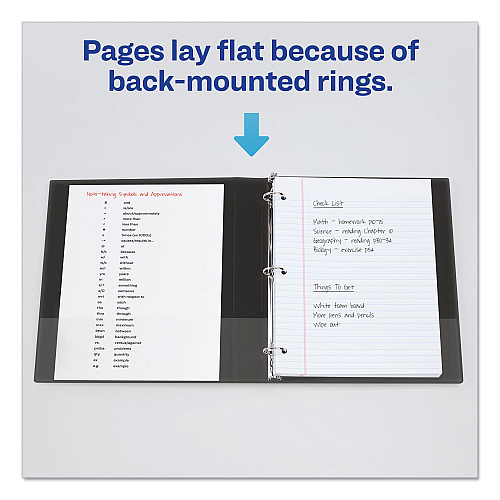 Avery Economy Non-View Binder with Round Rings, 3 Rings, 2" Capacity, 11 x 8.5, Blue, (3500) (03500)