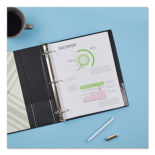 Avery Economy Non-View Binder with Round Rings, 3 Rings, 2" Capacity, 11 x 8.5, Black, (3501) (03501)
