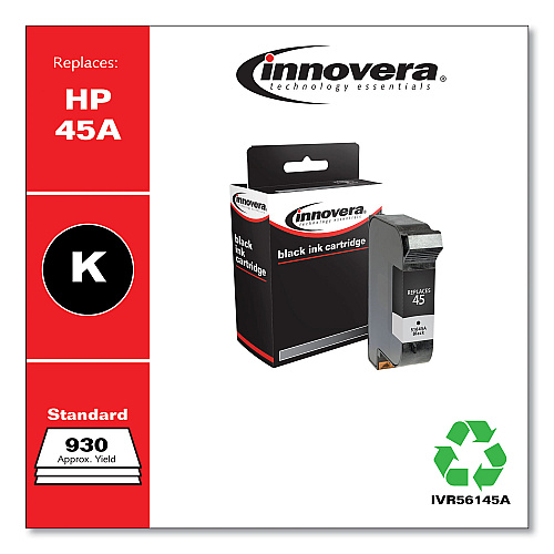 Innovera Remanufactured Black Ink, Replacement for 45A (51645A), 930 Page-Yield (IVR56145A)