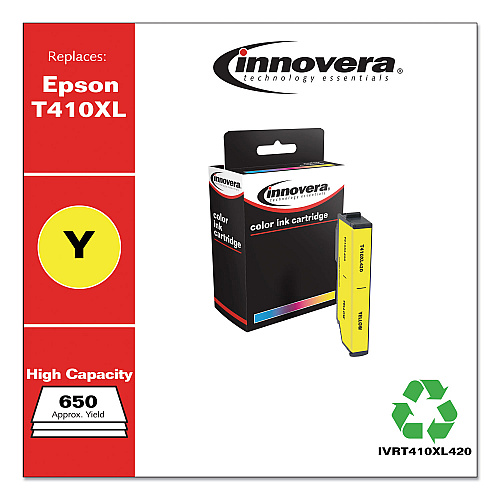 Innovera Remanufactured Yellow High-Yield Ink, Replacement for T410XL (IVRT410XL420), 650 Page-Yield