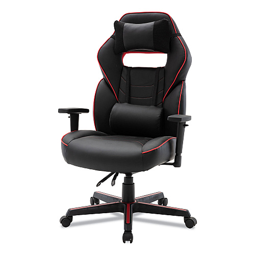 Alera Racing Style Ergonomic Gaming Chair, Supports 275 lb, 15.91" to 19.8" Seat Height, Black/Red Trim Seat/Back, Black/Red Base (ALEGM4136)