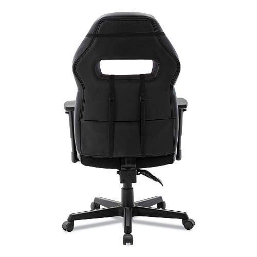 Alera Racing Style Ergonomic Gaming Chair, Supports 275 lb, 15.91" to 19.8" Seat Height, Black/Gray Trim Seat/Back, Black/Gray Base (ALEGM4146)
