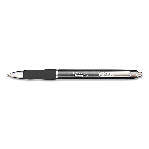 Sharpie S-Gel Premium Metal Barrel Gel Pen, Retractable, Medium 0.7 mm, Black Ink, Gun Metal Gray Barrel, Dozen (2147528)
