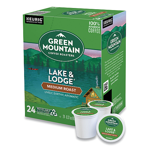 Keurig Lake and Lodge Coffee K-Cups, Medium Roast, 96/Carton (6523CT)