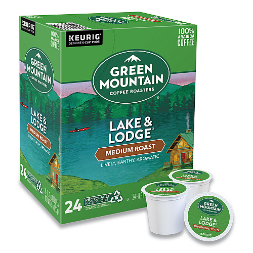 Keurig Lake and Lodge Coffee K-Cups, Medium Roast, 96/Carton (6523CT)
