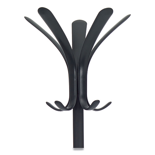 Alba CLEO Coat Stand, Stand Alone Rack, Ten Knobs, Steel/Plastic, 19.75w x 19.75d x 68.9h, Black (PMCLEON)