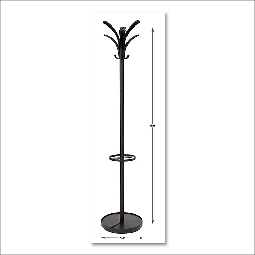 Alba Brio Coat Stand, 13.75w x 13.75d x 66.25h, Black (PMBRION)