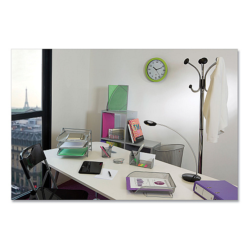 Alba Chromy Coat Stand, 12 Knobs, 16w x 16d x 70.5h, Chrome/Black (PMCLAS)
