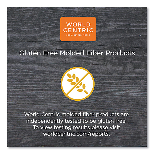World Centric Fiber Trays, PLA Lined, PFAS Free, 1-Compartment, 18 x 14 x 1, Natural, Paper, 100/Carton (TRSC1418LF)