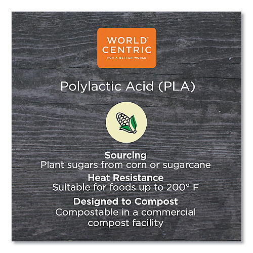 World Centric PLA Clear Cold Cups, 10 oz, Clear, 1,000/Carton (CPCS10)