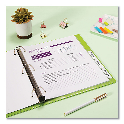 Avery Insertable Big Tab Plastic Dividers, 5-Tab, 11 x 8.5, Clear, 1 Set (11835)