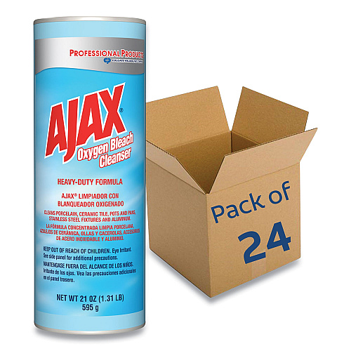 Ajax Professional Oxygen Bleach Powder Cleanser, 21oz Can, 24/Carton (14278CT)