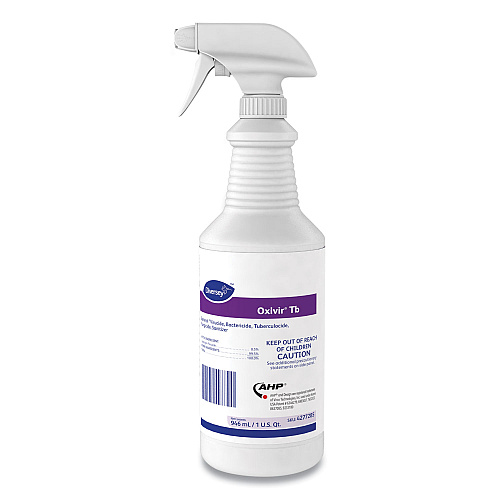 Diversey Oxivir TB One-Step Disinfectant Cleaner, 32 oz Bottle, 12/Carton (4277285)