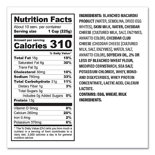 Stouffer's Traditional Baked Macaroni and Cheese, 76 oz Tray, 2/Pack (60300014)