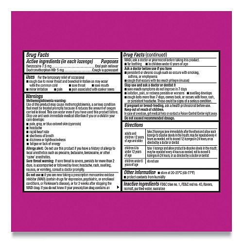Cepacol Sore Throat and Cough Lozenges, Mixed Berry, 16 Lozenges (74016)