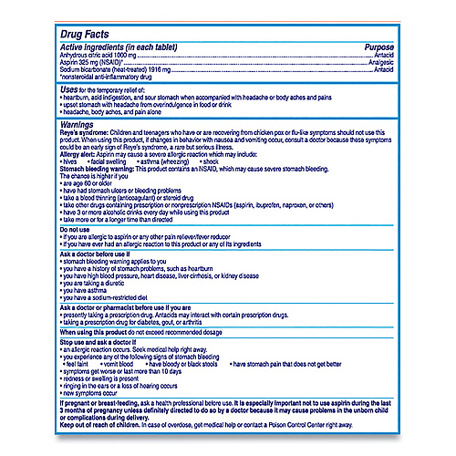 Alka-Seltzer Antacid and Pain Relief Medicine, Two-Pack, 50 Packs/Box (BXAS50)