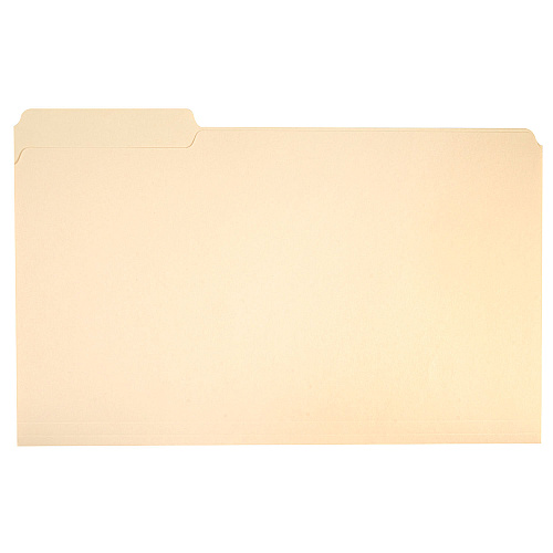 AbilityOne 7530002822508, SKILCRAFT Manila File Folder, 1/3-Cut Tabs: Assorted, Legal Size, 0.75" Expansion, Manila, 100/Box