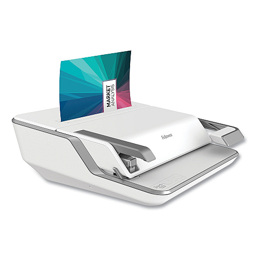 Fellowes Lyra 3-in-1 Binding Center, 300 Sheets, 16.63 x 15.62 x 6.03, White/Gray (5603001)