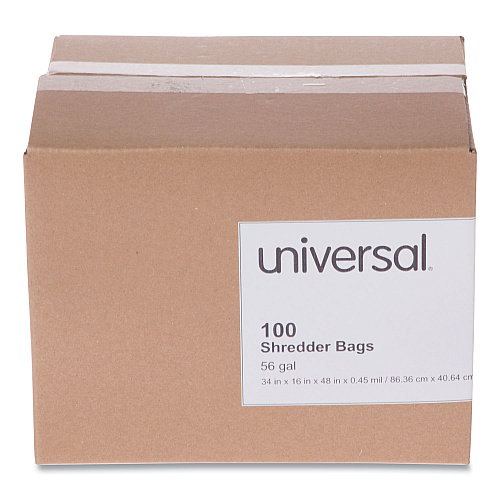 Universal High-Density Shredder Bags, 56 gal Capacity, 100/Box (UNV35952)