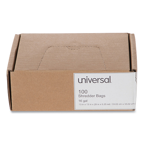 Universal High-Density Shredder Bags, 16 gal Capacity, 100/Box (UNV35947)
