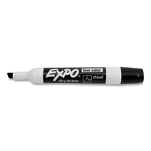 EXPO Low-Odor Dry-Erase Marker, Peggable Card, Broad Chisel Tip, Assorted Colors, 4/Pack (80174PK)