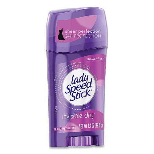 Lady Speed Stick Invisible Dry Antiperspirant, Fresh Scent, 1.4 oz, White, 12/Carton (96299)