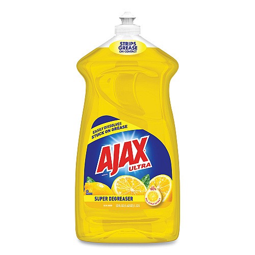 Ajax Dish Detergent, Lemon Scent, 52 oz Bottle, 6/Carton (49861)