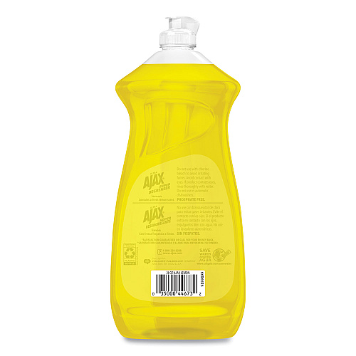 Ajax&reg; Dish Detergent Liquid, Lemon Scent, 9 Bottles (44673)