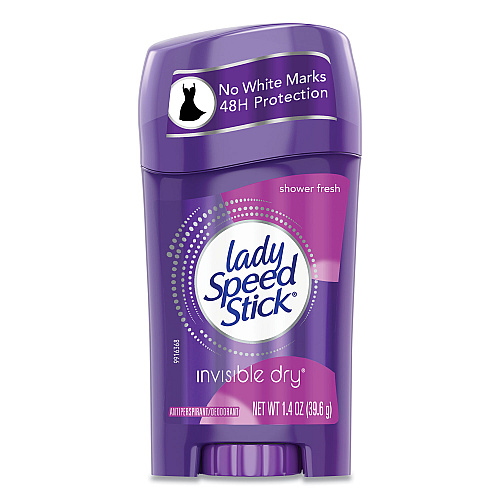 Lady Speed Stick Invisible Dry Antiperspirant, Fresh Scent, 1.4 oz, White, 12/Carton (96299)