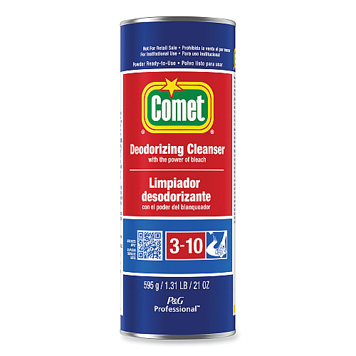 Comet Deodorizing Cleanser with Bleach, Powder, 21 oz Canister, 24/Carton (32987CT)