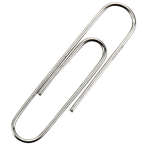 AbilityOne 7510014676738, SKILCRAFT Paper Clips, #1, Smooth, Silver, 100/Pack