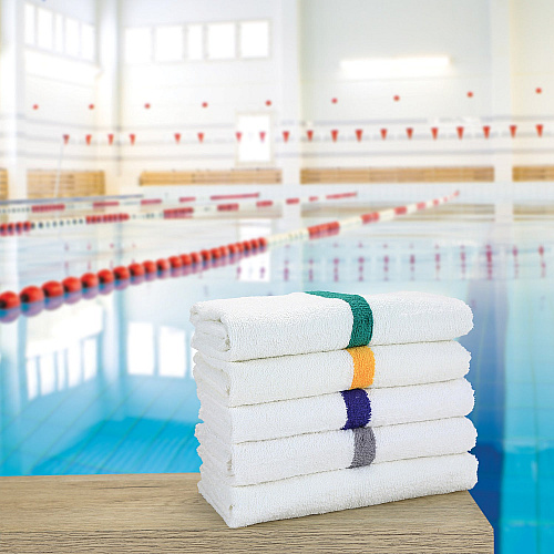 Power Gym Hand Towel 16x27 Pink Stripe - Pack Of 12 (PWR-1627-3PKCS)