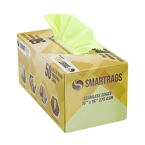 Smartrags Xl Microfiber 45 Gram 16x16 Yellow, Pack Of 50 (PNP-M930-Y)
