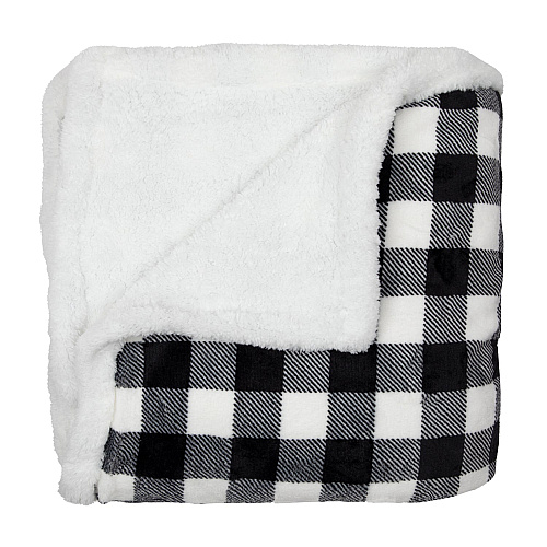 Buffalo Plaid Throw 50x70 - Black & White - 1 Blanket (THROW-BLKPLD-50X70)